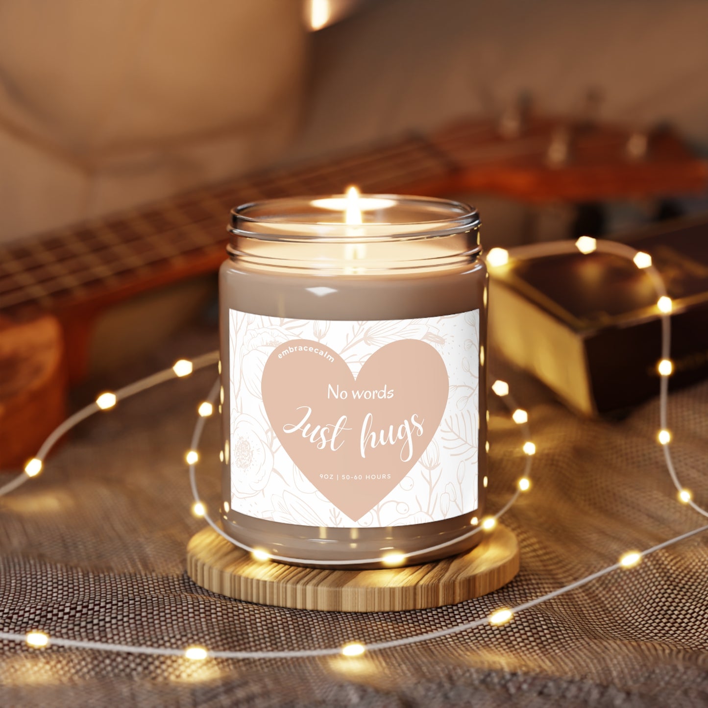 Pink hug in a jar candle