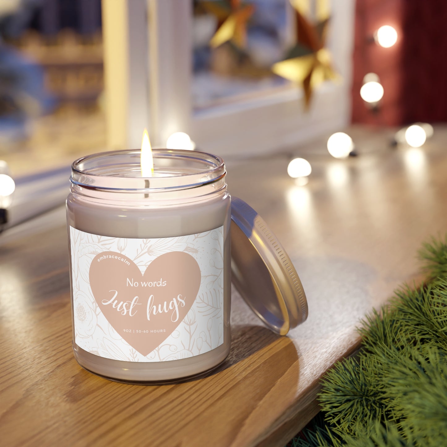Pink hug in a jar candle