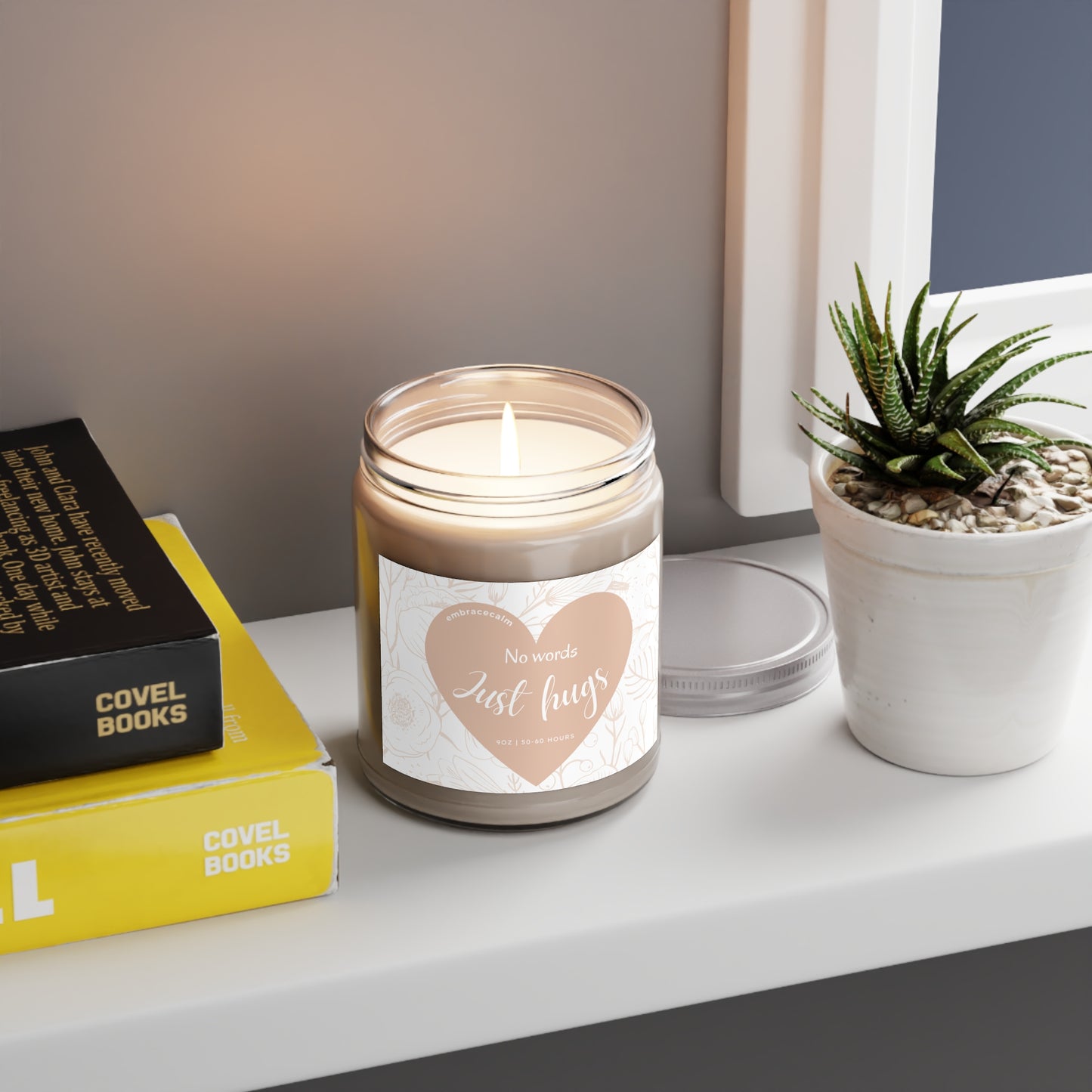 Pink hug in a jar candle